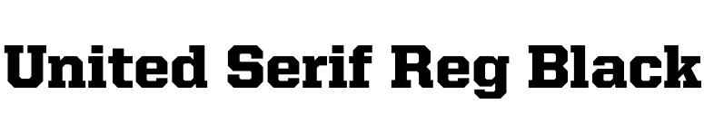 United Serif Reg Black font preview