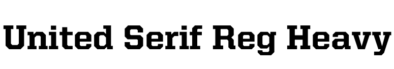 United Serif Reg Heavy font preview