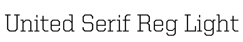 United Serif Reg Light font preview