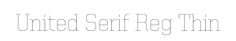 United Serif Reg Thin font preview