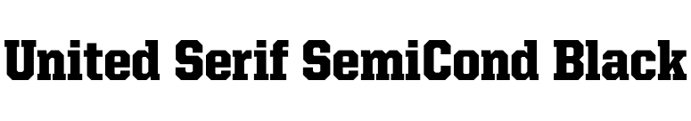 United Serif SemiCond Black font preview
