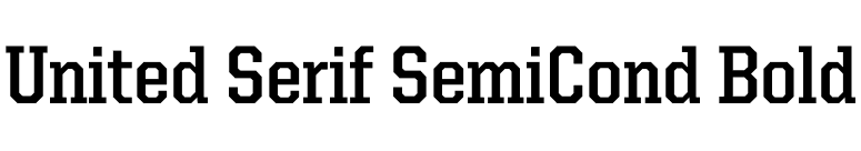 United Serif SemiCond Bold font preview