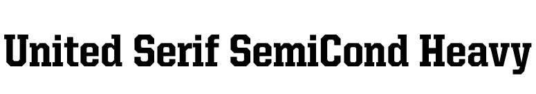 United Serif SemiCond Heavy font preview