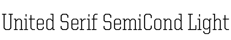 United Serif SemiCond Light font preview