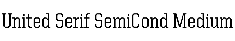 United Serif SemiCond Medium font preview