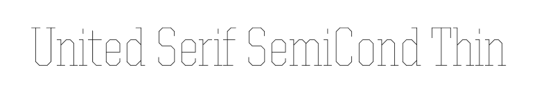 United Serif SemiCond Thin font preview