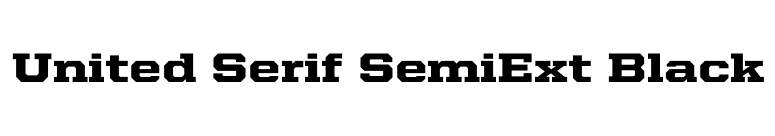 United Serif SemiExt Black font preview