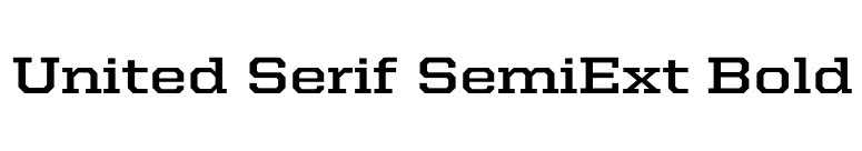 United Serif SemiExt Bold font preview
