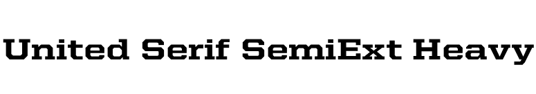 United Serif SemiExt Heavy font preview
