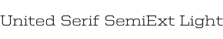 United Serif SemiExt Light font preview