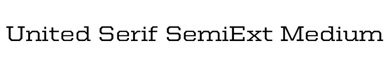 United Serif SemiExt Medium font preview