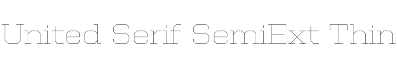 United Serif SemiExt Thin font preview
