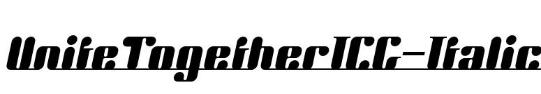 UniteTogetherICG-Italic font preview