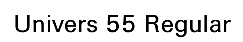 Univers 55 Regular font preview