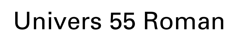 Univers 55 Roman font preview