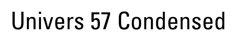 Univers 57 Condensed font preview