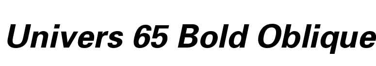 Univers 65 Bold Oblique font preview