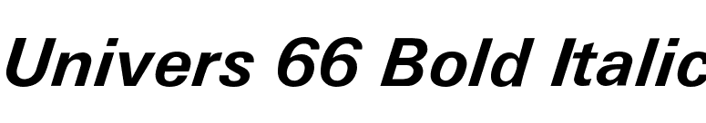 Univers 66 Bold Italic font preview