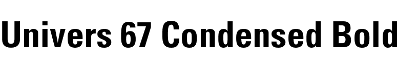 Univers 67 Condensed Bold font preview