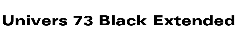 Univers 73 Black Extended font preview