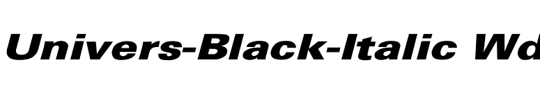 Univers-Black-Italic Wd font preview