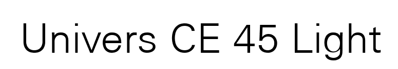 Univers CE 45 Light font preview