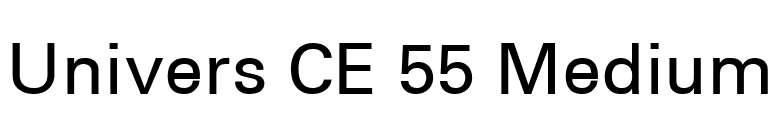 Univers CE 55 Medium font preview