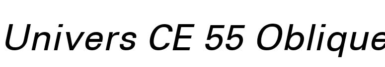 Univers CE 55 Oblique font preview