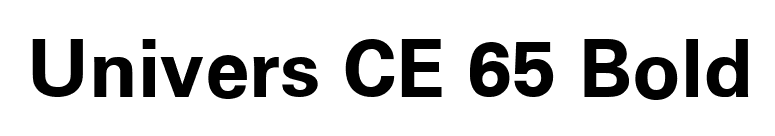 Univers CE 65 Bold font preview