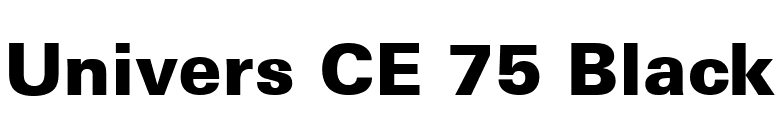 Univers CE 75 Black font preview
