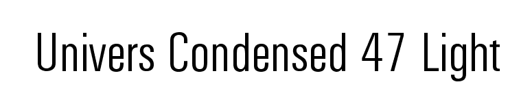 Univers 47 Condensed Font