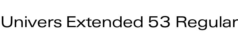 Univers Extended 53 Regular font preview