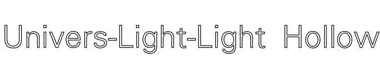 Univers-Light-Light Hollow font preview