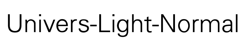 Univers-Light-Normal font preview