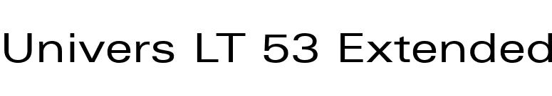 Univers LT 53 Extended font preview