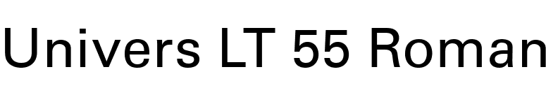 Univers LT 55 Roman font preview