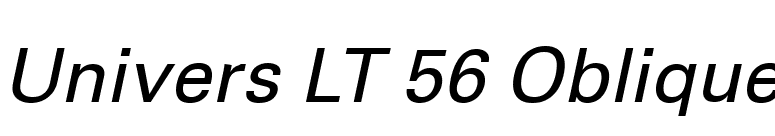 Univers LT 56 Oblique font preview