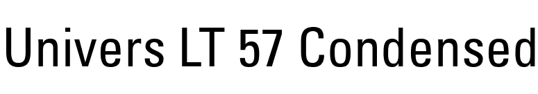 Univers LT 57 Condensed font preview