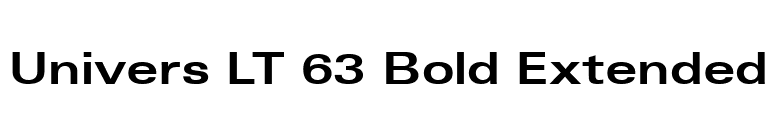 Univers LT 63 Bold Extended font preview