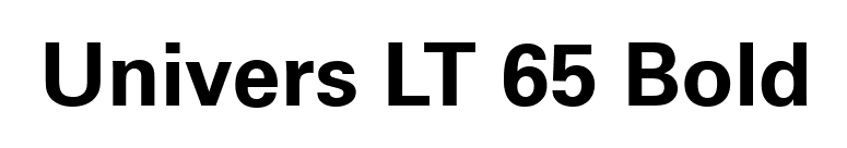 Univers LT 65 Bold font preview