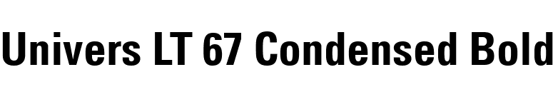 Univers LT 67 Condensed Bold font preview