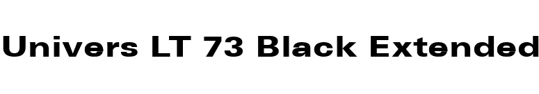 Univers LT 73 Black Extended font preview