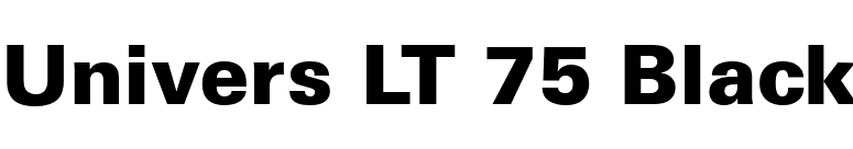 Univers LT 75 Black font preview