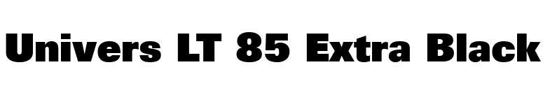 Univers LT 85 Extra Black font preview