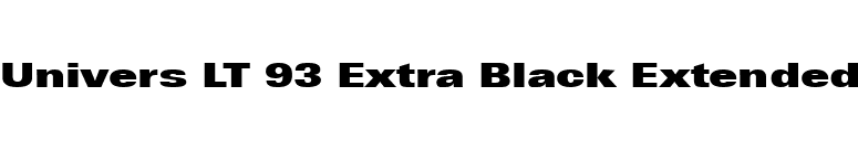 Univers LT 93 Extra Black Extended font preview