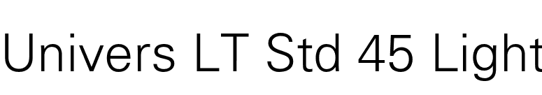 Univers LT Std 45 Light font preview