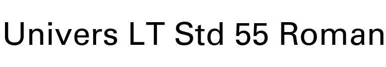 Univers LT Std 55 Roman font preview