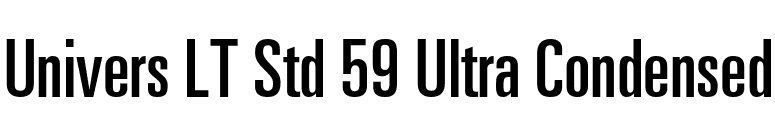 Univers LT Std 59 Ultra Condensed font preview