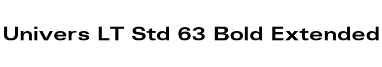 Univers LT Std 63 Bold Extended font preview