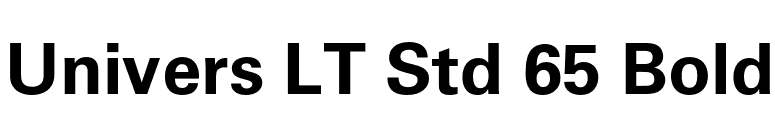 Univers LT Std 65 Bold font preview